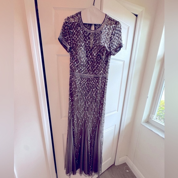 Adrianna Papell Cap Sleeve Evening Gown - Picture 3 of 4